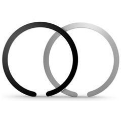 Universal Magnetic Metalplate Rings MagSafe 2-pack black & silver 9589046926266