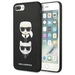 Original Case IPHONE 7+ / 8+ Karl Lagerfeld Hardcase Saffiano Ikonik Karl&Choupette Head (KLHCI8LSAKICKCBK) black 3666339054991