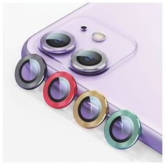 Tempered Glass for Camera IPHONE 11 USAMS Camera Lens Glass Metal Ring yellow 6958444987545