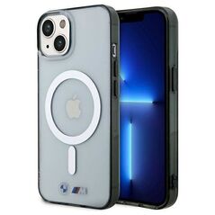 Original Case IPHONE 14 PLUS BMWHardcase Silver Ring MagSafe (BMHMP14MHCRS) transparent 3666339122355