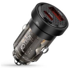 Car Charger 30W USB-C PD + QC3.0 USB Tech-Protect CC30W black 9490713933794