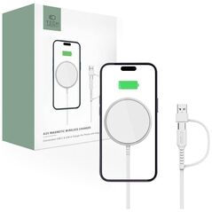 Magnetic Wireless Charger MagSafe 15W Tech-Protect QI15W-A25 white 9490713934449