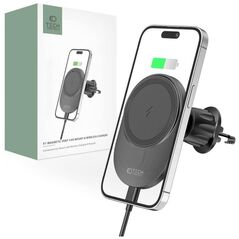 Magnetic MagSafe Car Mount with Wireless Charging 15W for Vent Car Tech-Protect MM15W-V1 black 9490713934562
