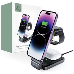 Wireless Charger MagSafe 15W 3in1 Tech-Protect QI15W-A28 black 9490713934593