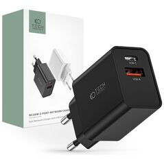 Wall Charger 30W PD USB-C + QC3.0 USB Tech-Protect NC30W black 9490713935187