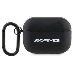 Original Case APPLE AIRPODS PRO 2 Mercedes AMG Cover Leather White Logo (AMAP2SLWK) black 3666339113605