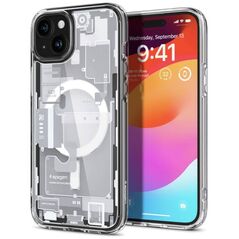 Case APPLE IPHONE 15 PLUS Spigen Ultra Hybrid Mag MagSafe Zero One White transparent 8809896753579