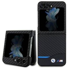 Original Case SAMSUNG GALAXY Z FLIP 5 BMW Leather Carbon (BMHCZF522NBCK) black 3666339174071