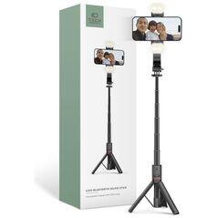 Selfie Stick Tripod with LED Light Bluetooth Tech-Protect L05S black 5906203690381