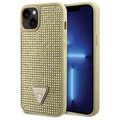 Guess case for iPhone 14 Plus 6,7&quot; GUHCP14MHDGTPD gold hardcase Rhinestone Triangle 3666339120061