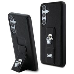 Karl Lagerfeld case for Samsung Galaxy S24+ KLHCS24MGSAKCPK black HC GRIPSTAND SAFFIANO KC PINS 3666339242152