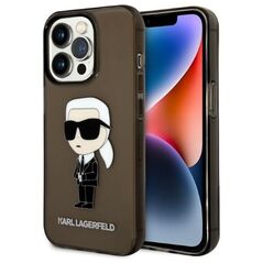 Karl Lagerfeld case for iPhone 14 Pro Max 6,7&quot; KLHCP14XHNIKTCK black hardcase Ikonik Karl Lagerfeld 3666339087074