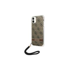 Guess case for IPhone 11 GUOHCN61H4STW hard case brown Print 4G Cord 3666339046408