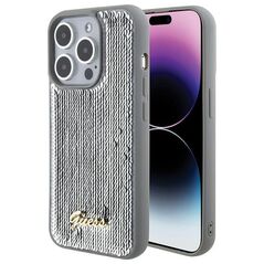 Guess case for iPhone 15 Pro 6,1&quot; GUHCP15LPSFDGSS silver HC Sequin Script Metal 3666339173173