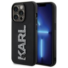 Karl Lagerfeld case for iPhone 15 Pro 6,1&quot; KLHCP15L3DMBKCK black HC 3D Logo Glitter 3666339166618