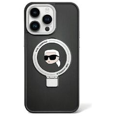 Karl Lagerfeld case for iPhone Pro 15 Max 6,7&quot; KLHMP15XHMRSKHK black HC Magsafe Ringstand KH 3666339168421