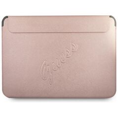 Guess sleeve GUCS13PUSASPI 13&quot; pink Saffiano Script 3666339005290