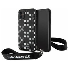 Original Case IPHONE 11 Karl Lagerfeld Hardcase Monogram Losange Saffiano (KLHCN61SAKLMBSK) black 3666339169992