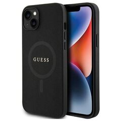 Original Case APPLE IPHONE 15 PLUS Guess Hardcase Saffiano MagSafe (GUHMP15MPSAHMCK) black 3666339155773