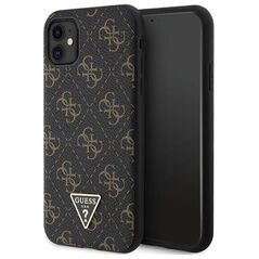 Original Case IPHONE 11 Guess Hardcase 4G Triangle Metal Logo (GUHCN61PG4GPK) black 3666339225667