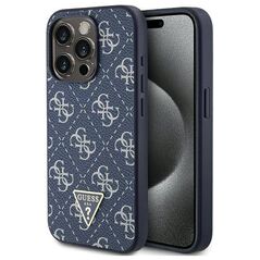 Original Case APPLE IPHONE 15 PRO Guess Hardcase 4G Triangle Metal Logo (GUHCP15LPG4GPB) blue 3666339225926