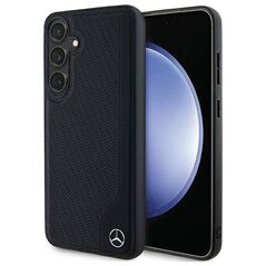 Original Case SAMSUNG GALAXY S24 Mercedes Hardcase Leather Debossed Line MagSafe (MEHMS24S23RBGVK) black 3666339240943
