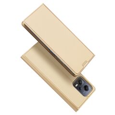 Dux Ducis Skin Pro Case For Xiaomi Redmi Note 12 Pro / Poco X5 Pro 5G Cover Flip Card Wallet Stand Gold