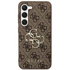 Guess 4G Big Metal Logo case for Samsung Galaxy S24+ - brown
