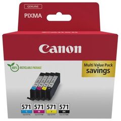 Canon Μελάνι Inkjet CLI-571 CMYK Multipack (0386C008) (CANCLI-571CMYK) έως 12 άτοκες Δόσεις