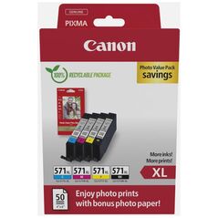 Canon Μελάνι Inkjet CLI-571XL MultiPack CMYK (0332C006) (CANCLI-571XLMP) έως 12 άτοκες Δόσεις