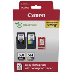 Canon Μελάνι Inkjet PG-560/CL-561 Ph. Value Pack (3713C008) (CANCL-561MP) έως 12 άτοκες Δόσεις