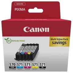 Canon Μελάνι Inkjet PGI-570/CLI-571 Ink 5 Colours (0372C006) (CANCLI-571MP) έως 12 άτοκες Δόσεις