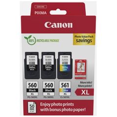 Canon Μελάνι Inkjet PG-560XLx2/CL-561XL Ph.Val.Pk (3712C012) (CANCL-561XLPMP) έως 12 άτοκες Δόσεις