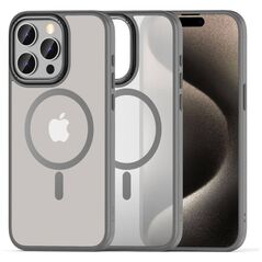 Case APPLE IPHONE 15 PRO MAX Tech-Protect Magmat "2" MagSafe Matte titanium 5906302307975