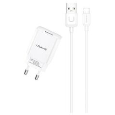 Wall Charger 2.1A + Cable 1m USB - Lightning Usams T21 Fast Charging T21OCLN01 white 6958444969916