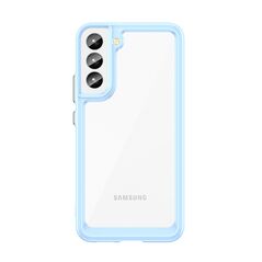 Outer Space Case Cover for Samsung Galaxy S22 + (S22 Plus) Hard Cover with Gel Frame Blue
