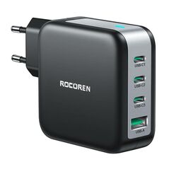 Rocoren Wall charger GaN Rocoren 3x USB-C, 1x USB, Power Delivery 3.0, 100W (black) 061779  RCCT3P1A-ZXA01 έως και 12 άτοκες δόσεις 6975266730760