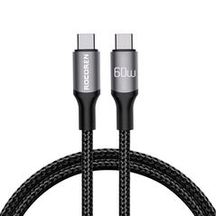 Rocoren Fast Charging cable Rocoren USB-C to USB-C Retro Series 1m 60W (grey) 061788  RCPBTT-RT0G έως και 12 άτοκες δόσεις 6975266730357