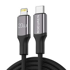 Rocoren Fast Charging cable Rocoren USB-C to Lightning Retro Series 1m (grey) 061796  RCPBCL-RT0G έως και 12 άτοκες δόσεις 6975266730548