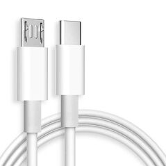 Cable 1m USB-C - micro USB white 5904643013241