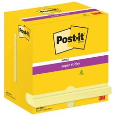 Αυτοκόλλητα Χαρτάκια 3M Post-it 76 x 127 mm Super Sticky (Κίτρινα) (90 Φύλλα) (655-12SSCY-EU) (MMM65512SSCYEU) έως 12 άτοκες Δόσεις