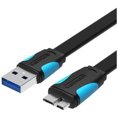 VENTION Flat USB 3.0 A Male to Micro B Male Cable 0.5M Black (VAS-A12-B050) (VENVAS-A12-B050) έως 12 άτοκες Δόσεις