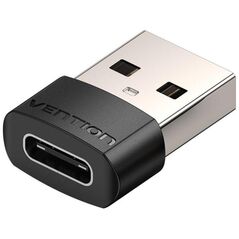 VENTION USB 2.0 Male to Type-C Female Adapter Black PVC Type (CDWB0) (VENCDWB0) έως 12 άτοκες Δόσεις