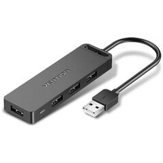 VENTION 4-Port USB 2.0 Hub with Power Supply 1M Black (CHMBF) (VENCHMBF) έως 12 άτοκες Δόσεις