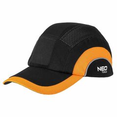 NEO TOOLS Καπέλο εργασίας ασφαλείας μαύρο - πορτοκαλί 97-592 έως 12 άτοκες Δόσεις