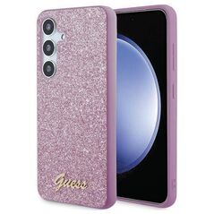 Original Case SAMSUNG GALAXY S24+ Guess Hardcase Glitter Script (GGUHCS24MHGGSHU) purple 3666339241346