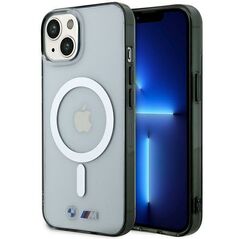 BMW Silver Ring MagSafe case for iPhone 14 Plus - transparent