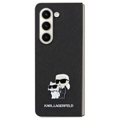 Original Case SAMSUNG GALAXY A35 5G Karl Lagerfeld Hardcase Saffiano Karl&Choupette Pin (KLHCSA35SAKCNPK) black 3666339259464