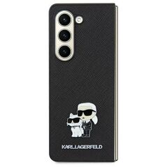 Original Case SAMSUNG GALAXY A55 5G Karl Lagerfeld Hardcase Saffiano Karl&Choupette Pin (KLHCSA55SAKCNPK) black 3666339259471