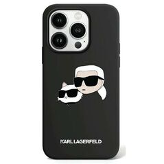 Original Case APPLE IPHONE 15 PRO Karl Lagerfeld Hardcase Silicone Karl & Choupette Magsafe (KLHMP15LSKCHPPLK) black 3666339256722